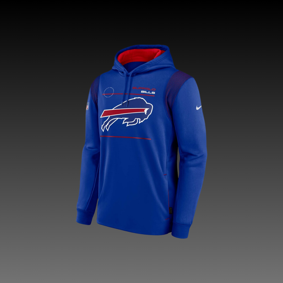 Buffalo Bills Blue Performance Long Sleeve Pullover Hoodie