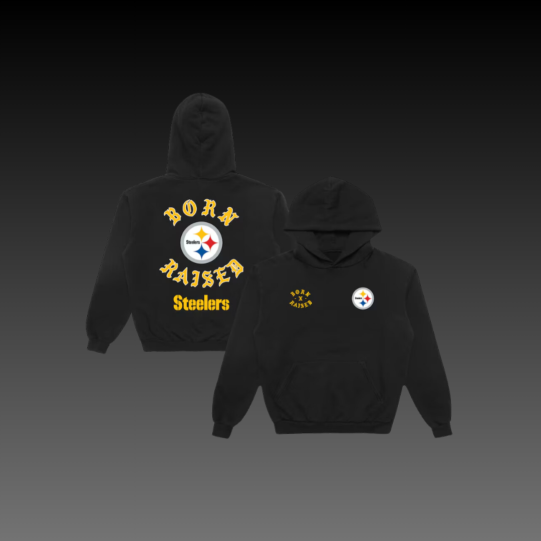 Born x Raised Pittsburgh Steelers Black Hoodie