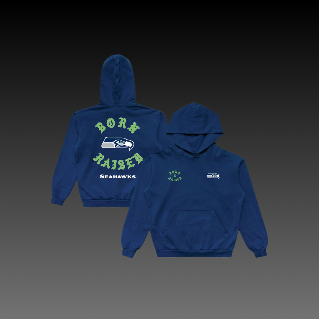 Born x Raised Seattle Seahawks Blue Hoodie