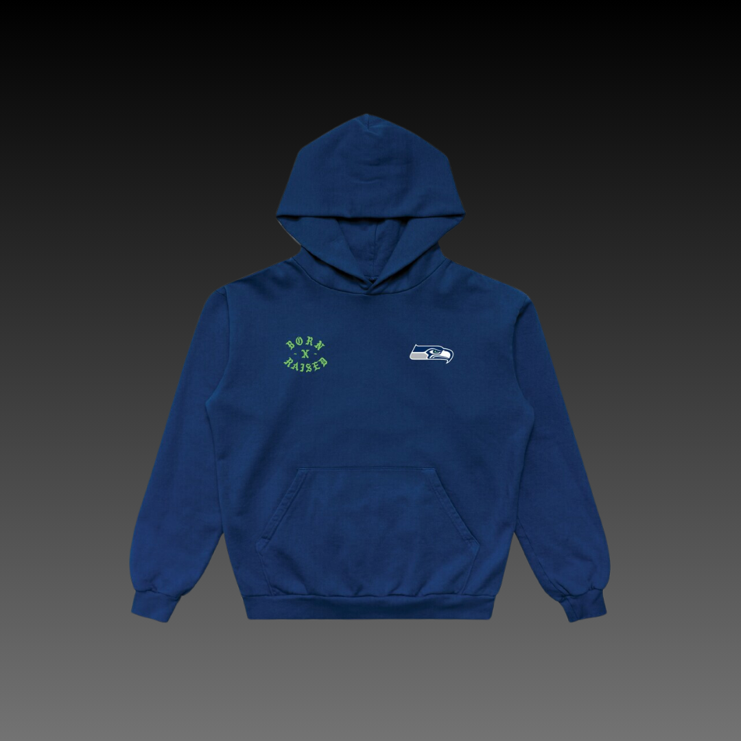 Born x Raised Seattle Seahawks Blue Hoodie