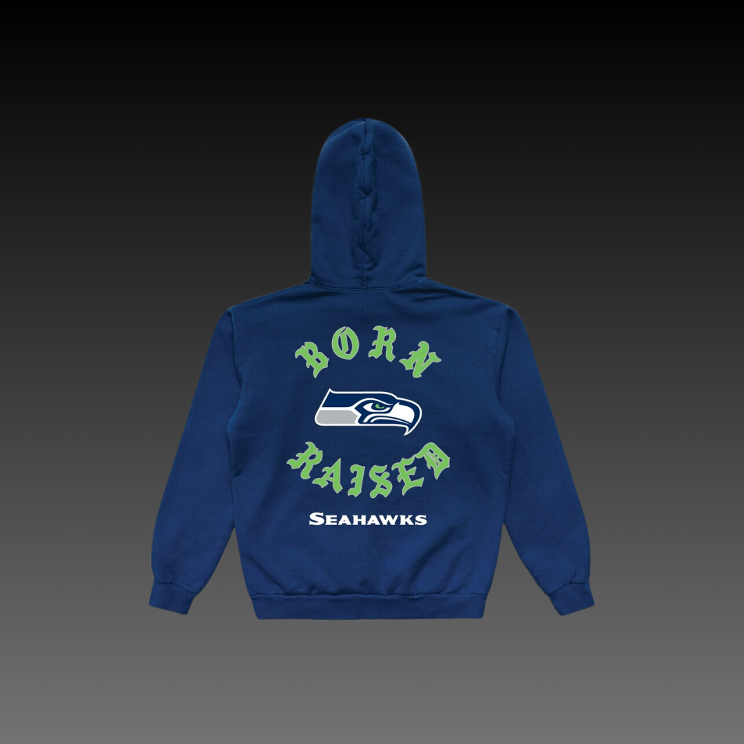 Born x Raised Seattle Seahawks Blue Hoodie