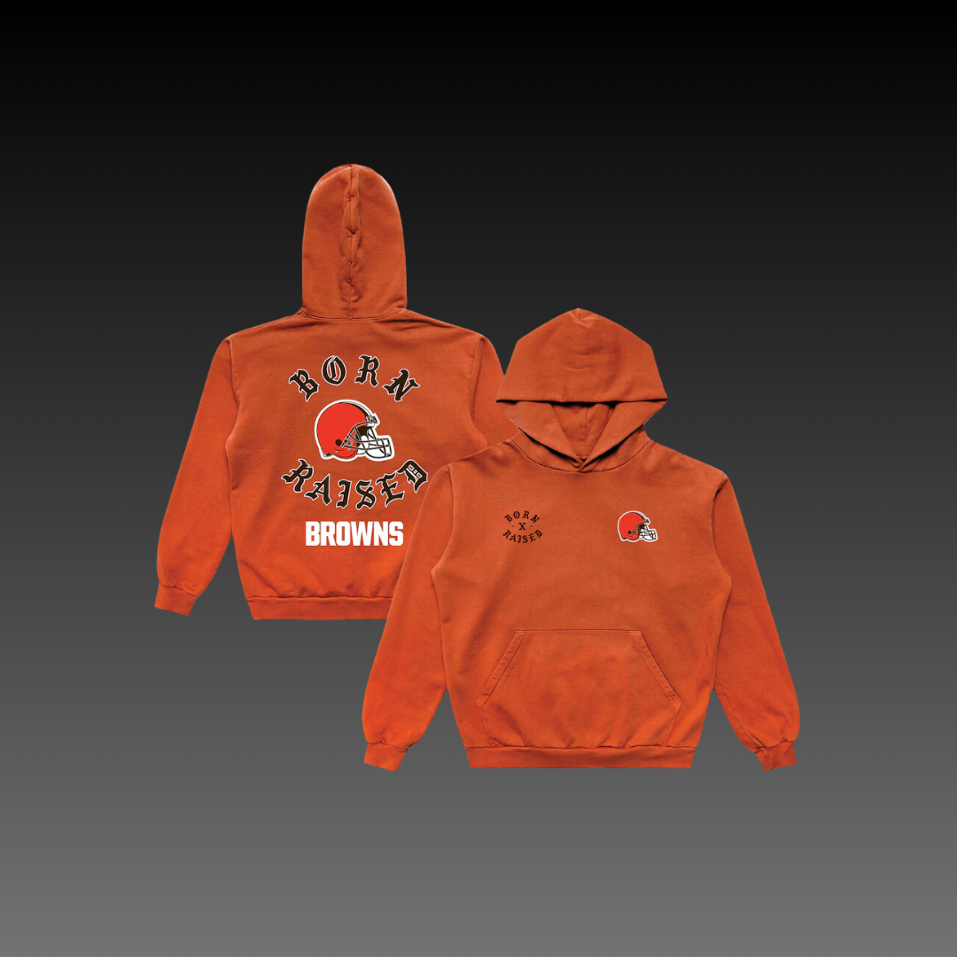 Born x Raised Cleveland Browns Orange Hoodie