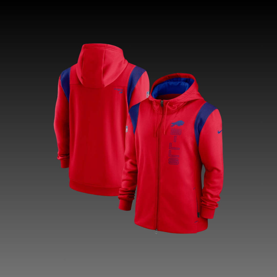 Buffalo Bills Red Performance Full-Zip Hoodie