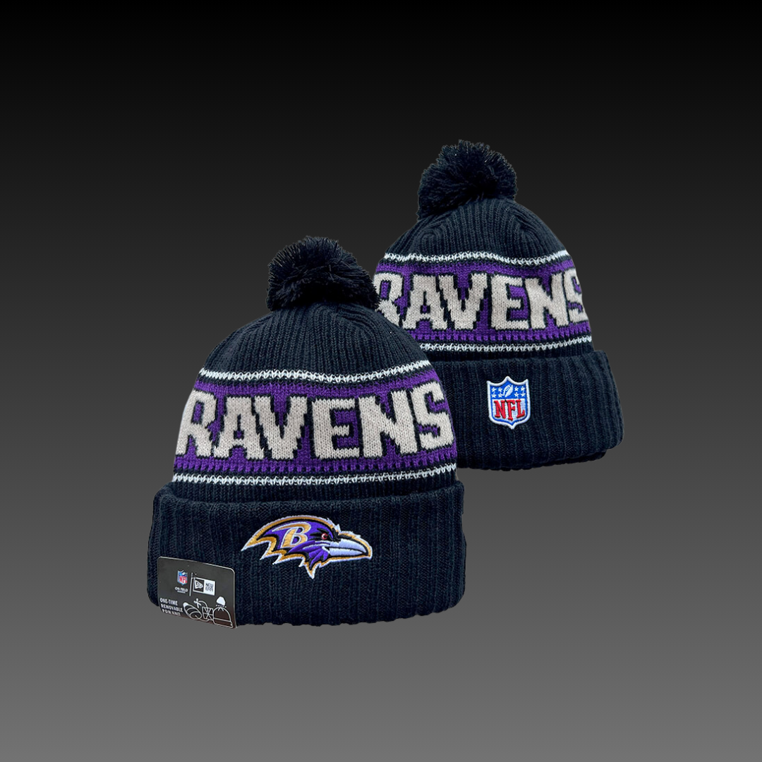 Baltimore Ravens Home Black Knitted Beanie