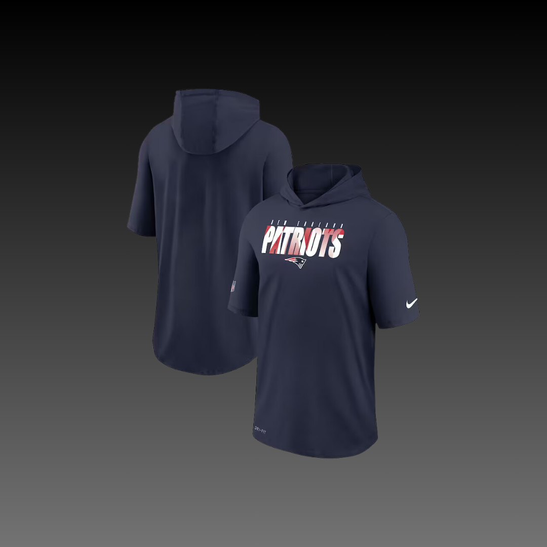 New England Patriots Performance Short Sleeve Hoodie