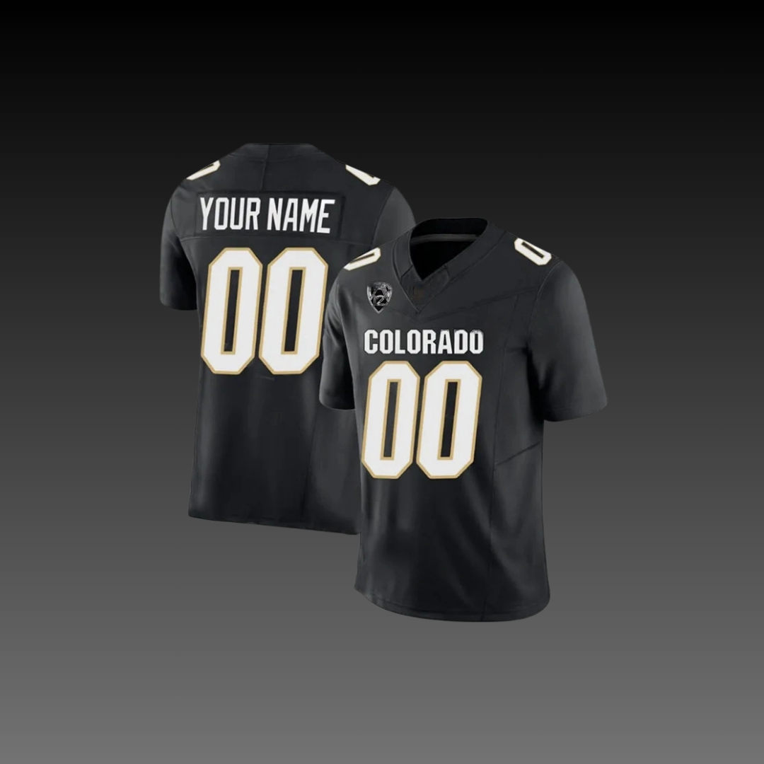 Colorado NCAA Custom Jersey Black