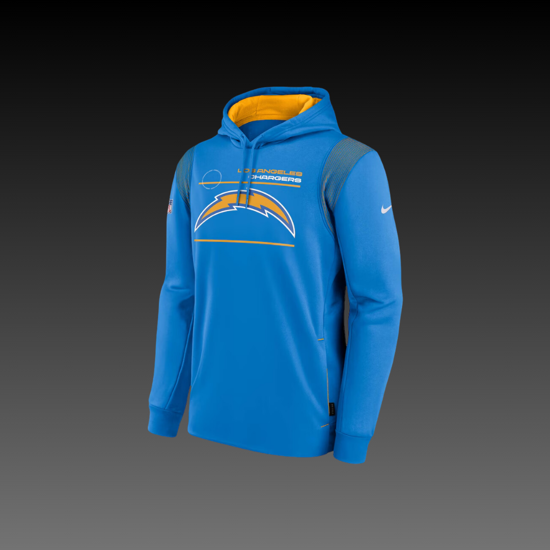 Los Angeles Chargers Blue Performance Long Sleeve Pullover Hoodie