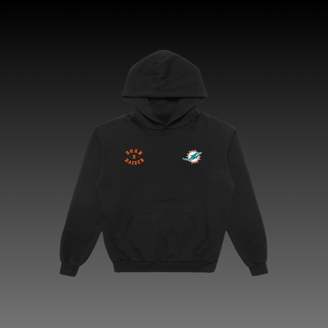 Born x Raised Miami Dolphins Black Hoodie