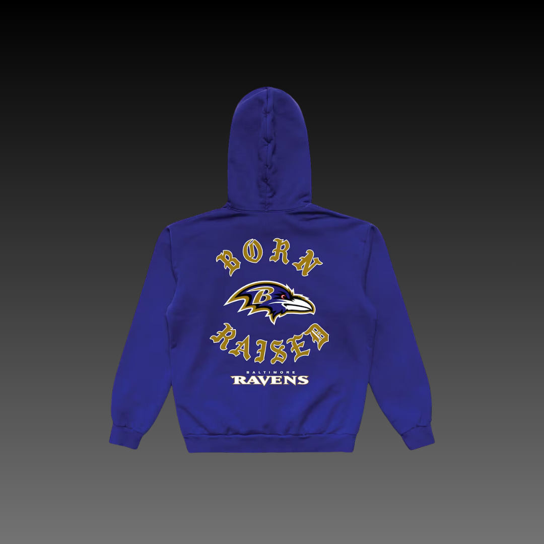 Born x Raised Baltimore Ravens Purple Hoodie