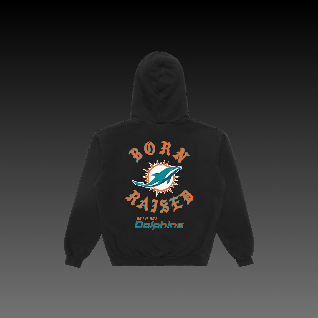 Born x Raised Miami Dolphins Black Hoodie