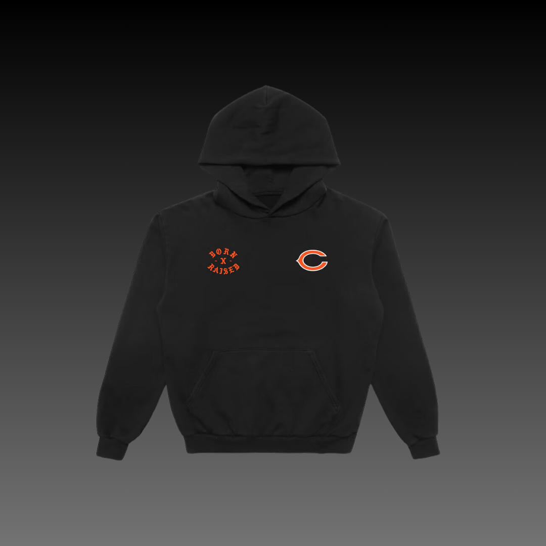 Born x Raised Chicago Bears Black Hoodie