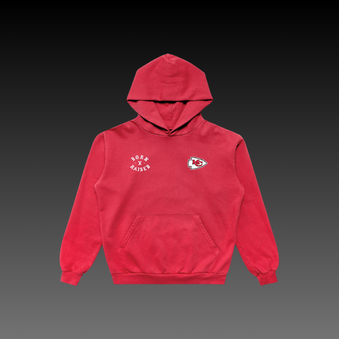 Born x Raised Kansas City Chiefs Red Hoodie