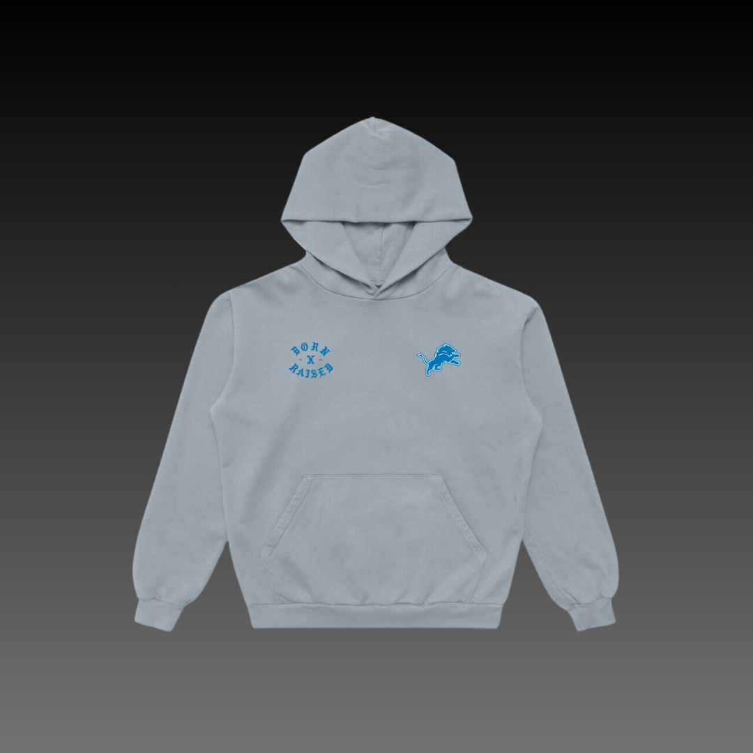 Born x Raised Detroit Lions Cool Grey Hoodie