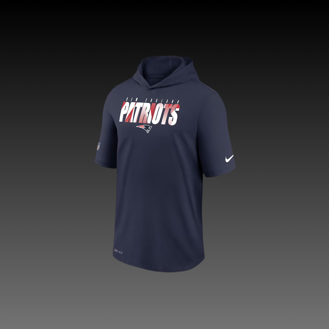 New England Patriots Performance Short Sleeve Hoodie