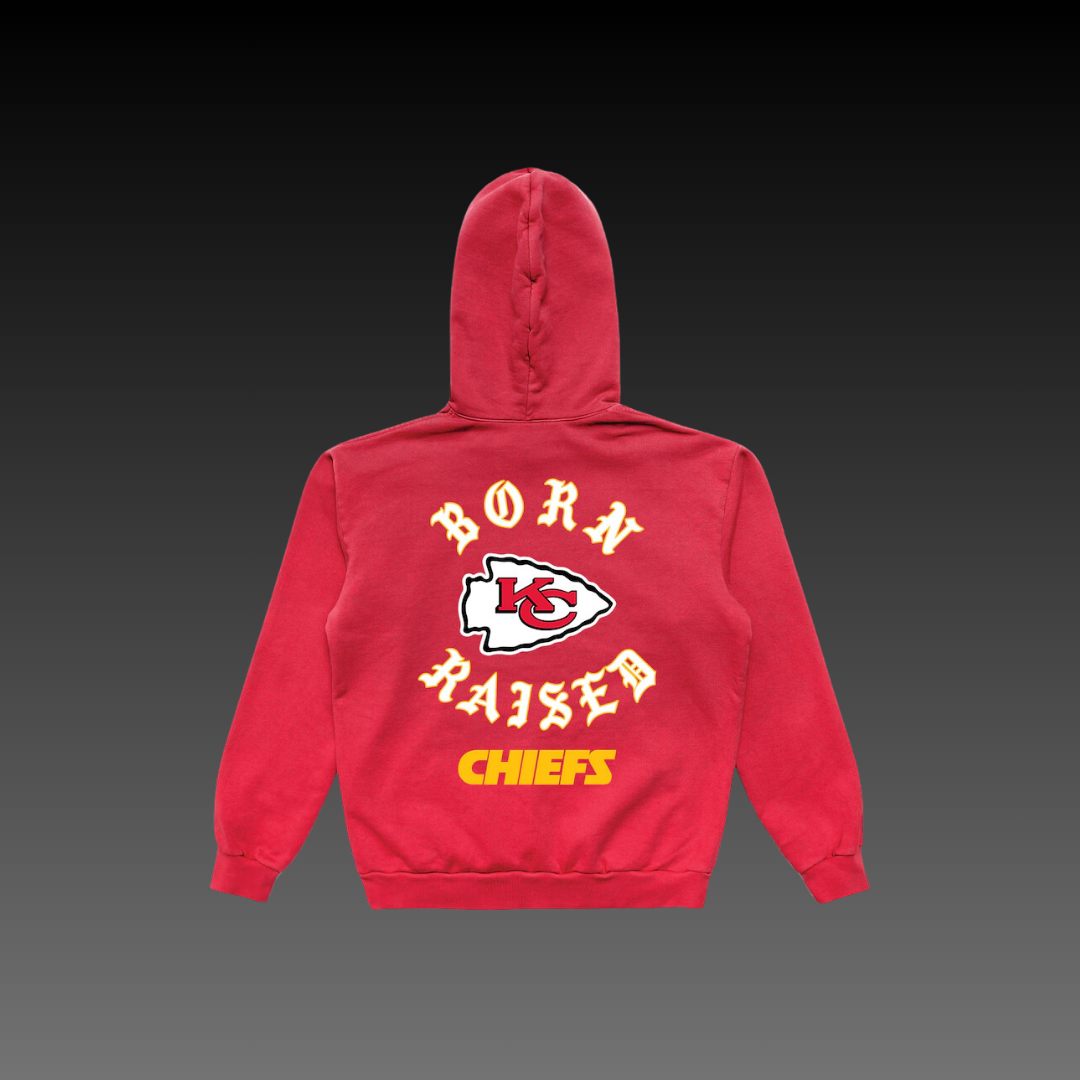 Born x Raised Kansas City Chiefs Red Hoodie