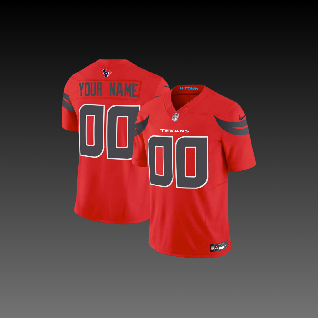 Houston Texans Custom Jersey Navy Red