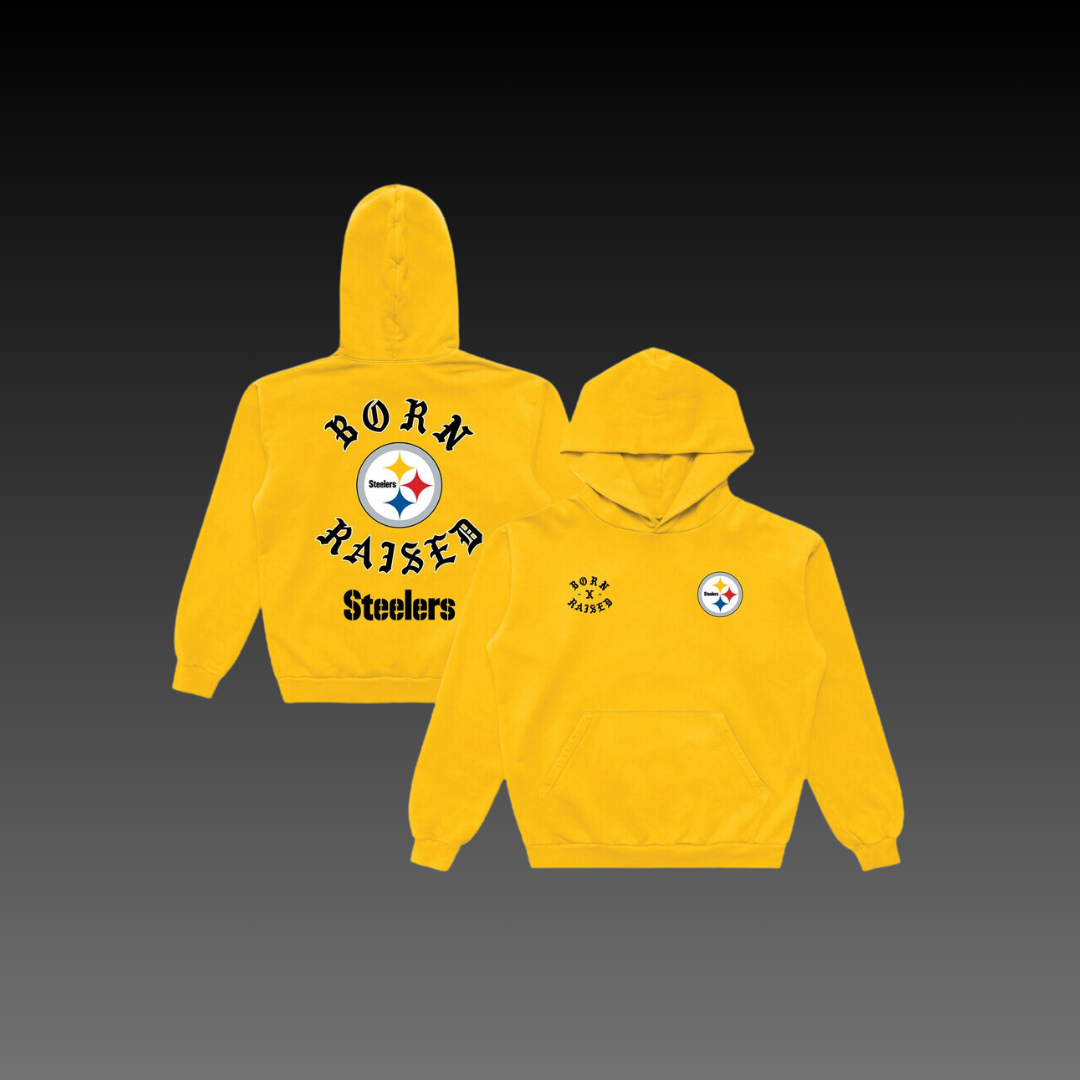 Born x Raised Pittsburgh Steelers Yellow Hoodie