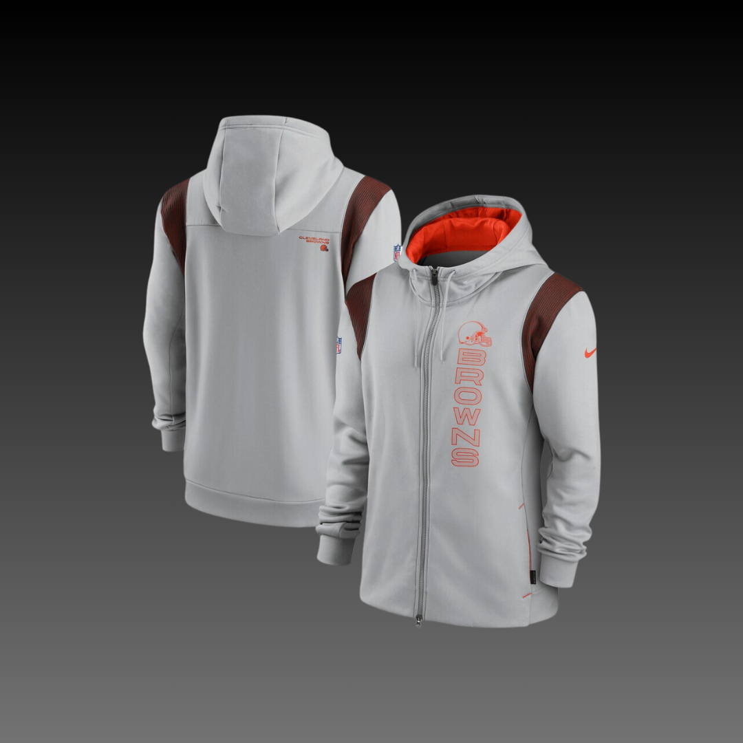 Cleveland Browns Grey Performance Full-Zip Hoodie