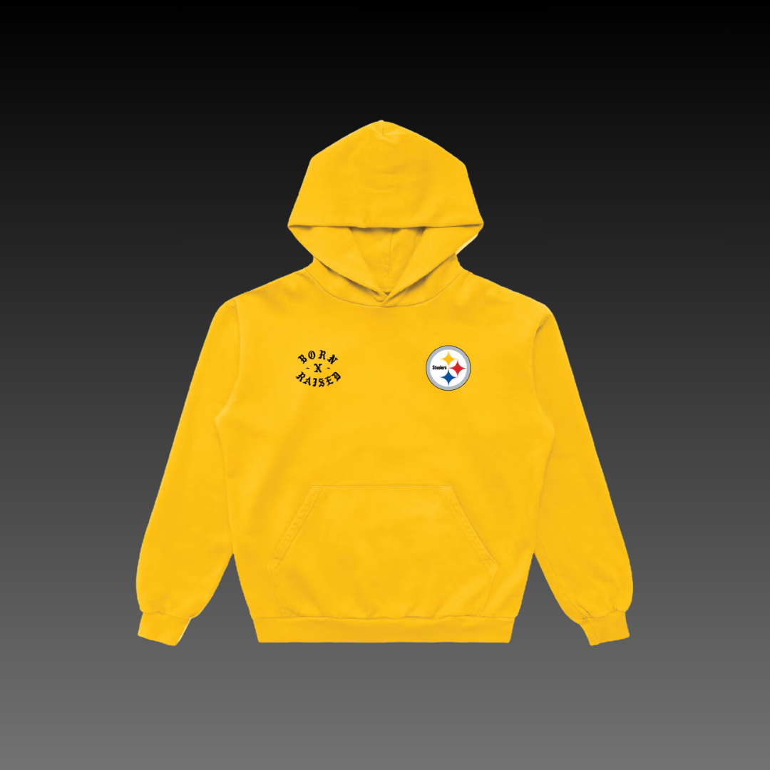 Born x Raised Pittsburgh Steelers Yellow Hoodie