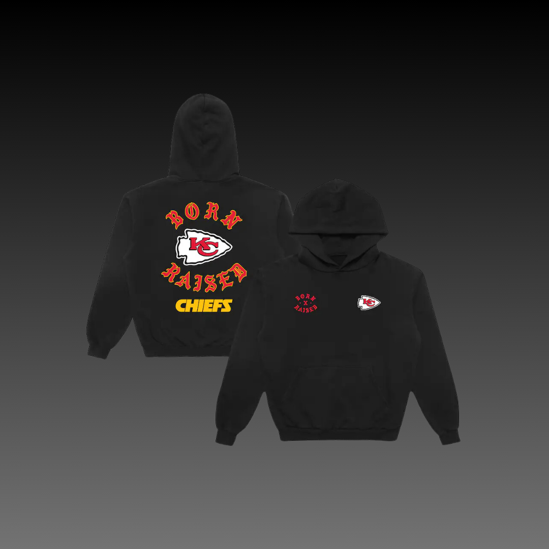 Born x Raised Kansas City Chiefs Black Hoodie