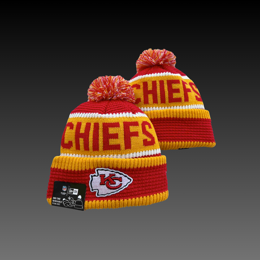 Kansas City Chiefs Home Yellow Red Knitted Beanie