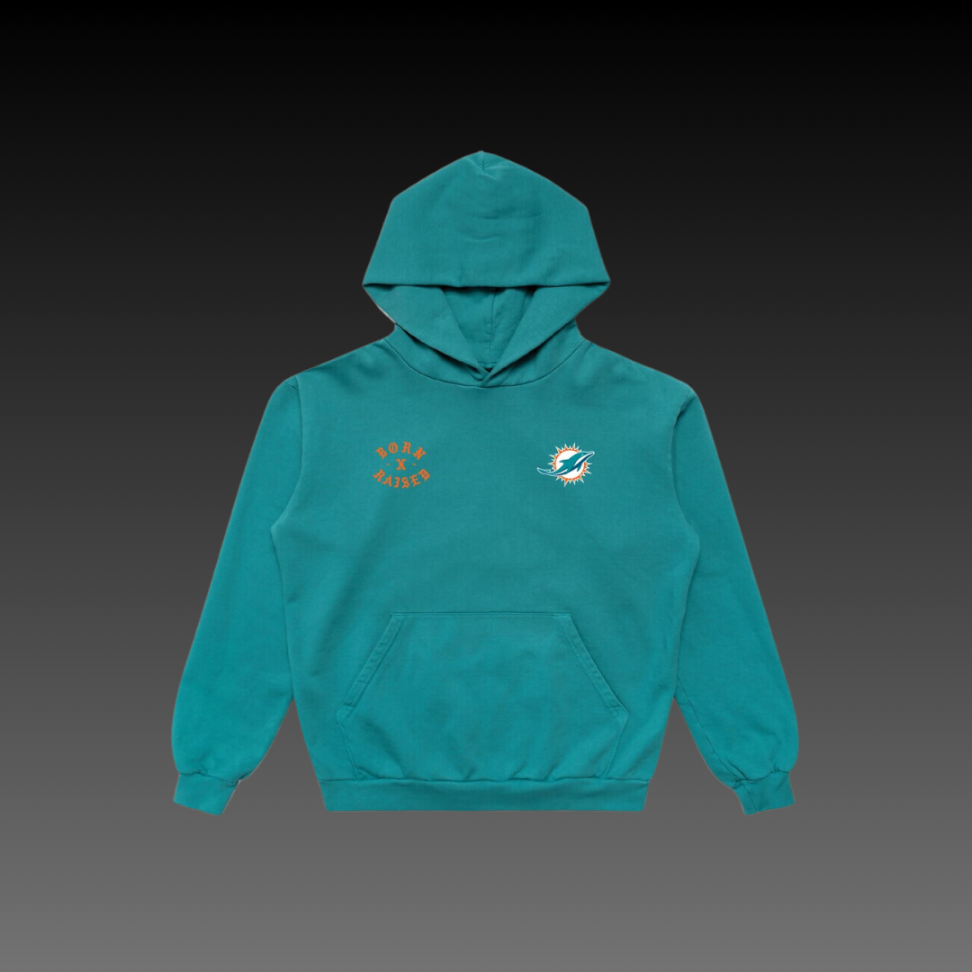 Born x Raised Miami Dolphins Blue Hoodie