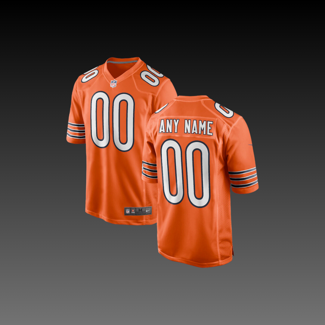 Chicago Bears Custom Jersey Orange