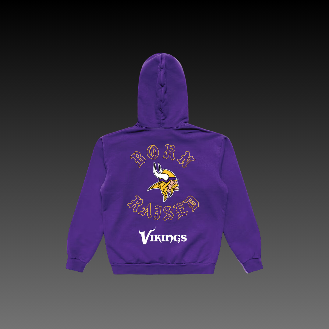 Born x Raised Minnesota Vikings Purple Hoodie