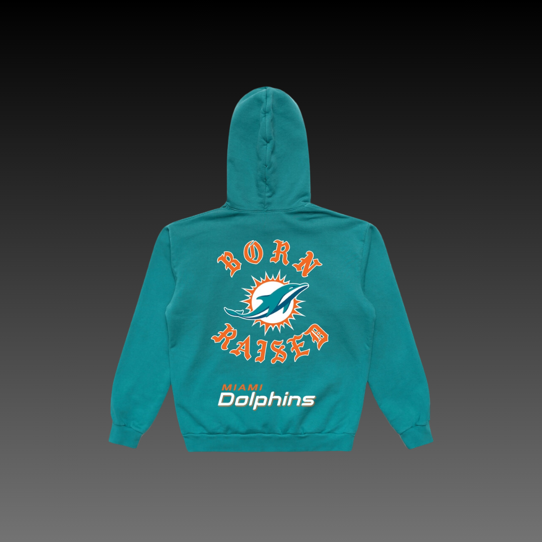 Born x Raised Miami Dolphins Blue Hoodie