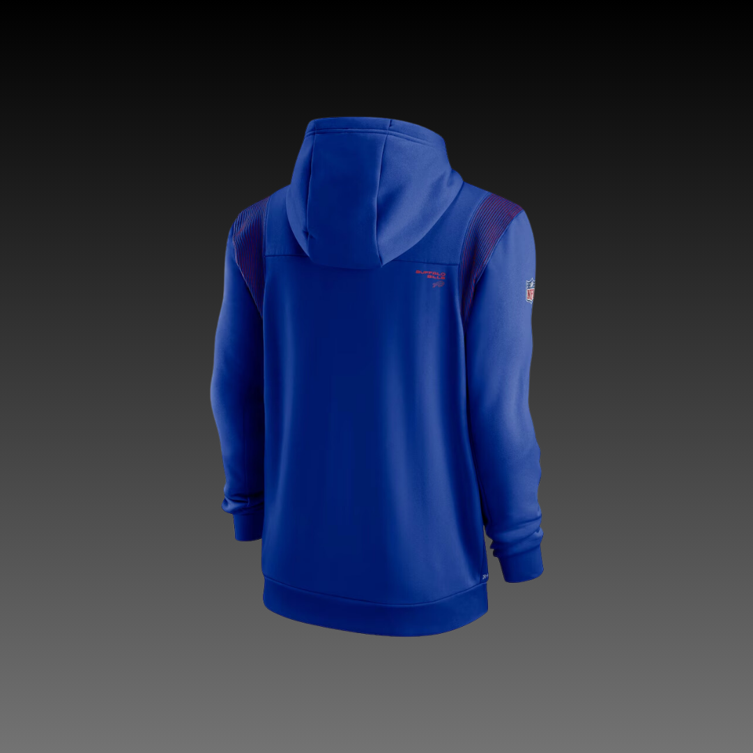 Buffalo Bills Blue Performance Full-Zip Hoodie