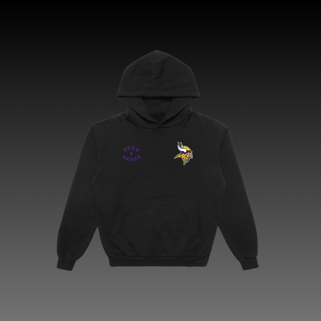 Born x Raised Minnesota Vikings Black Hoodie