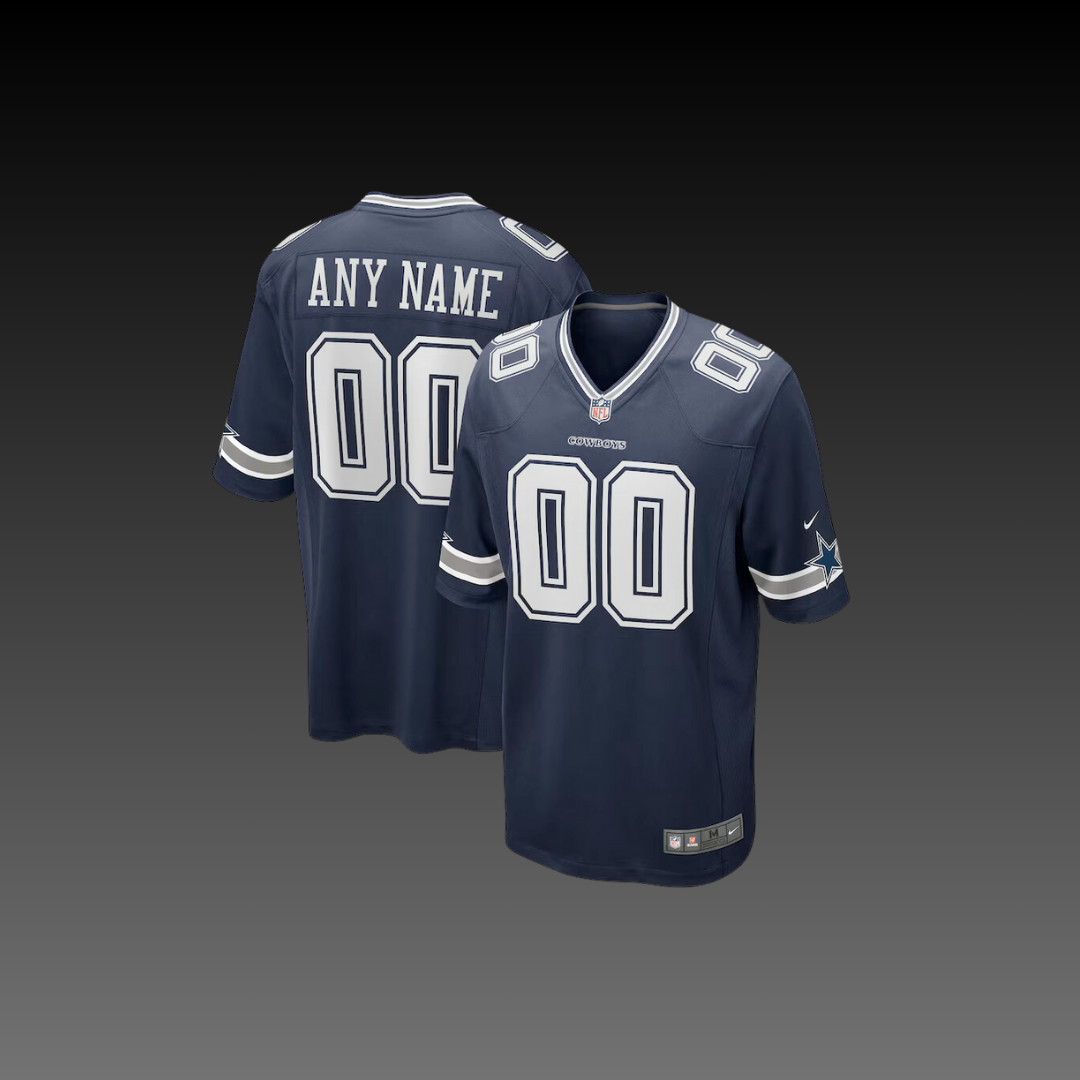 Dallas Cowboys Custom Jersey Navy Blue