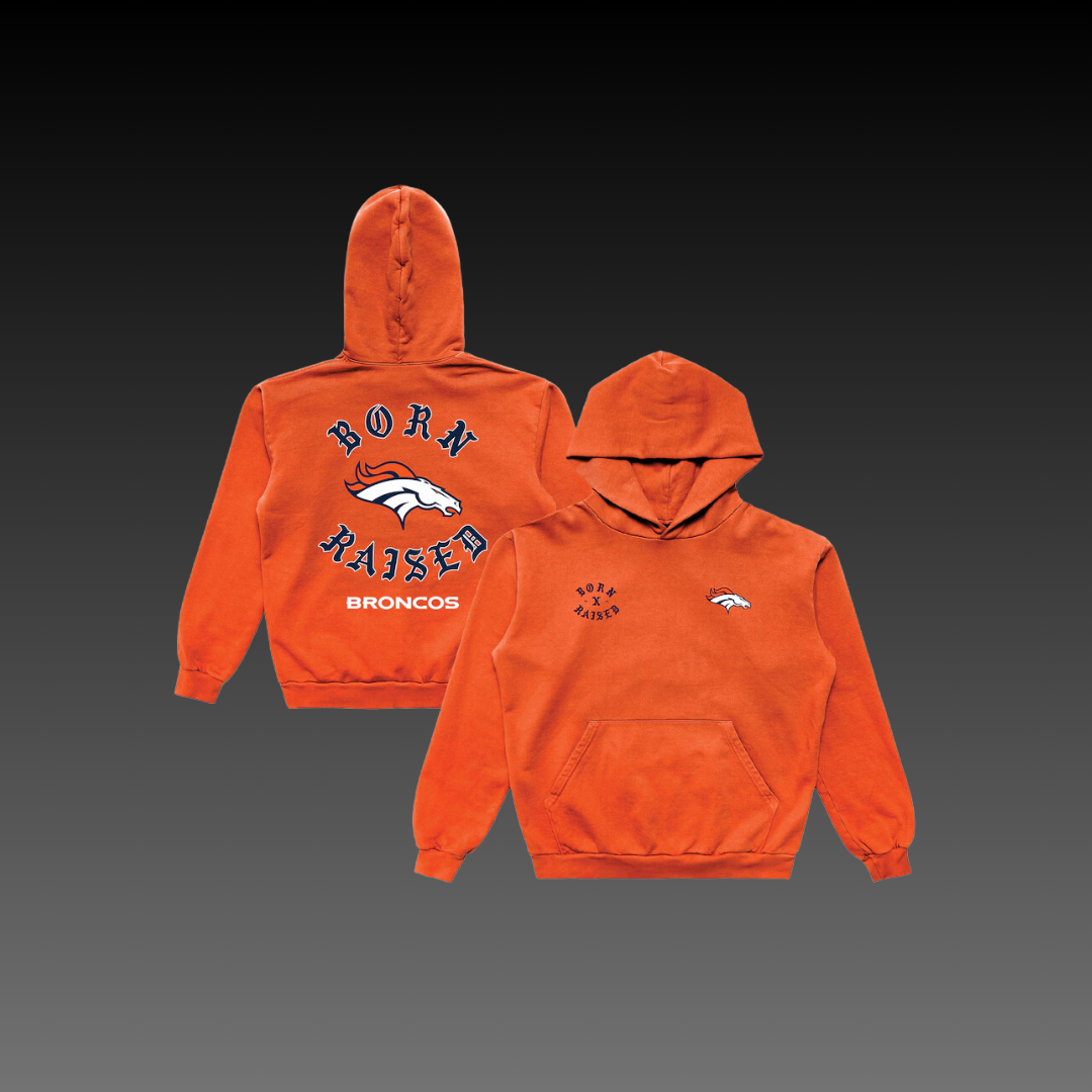 Born x Raised Denver Broncos Orange Hoodie