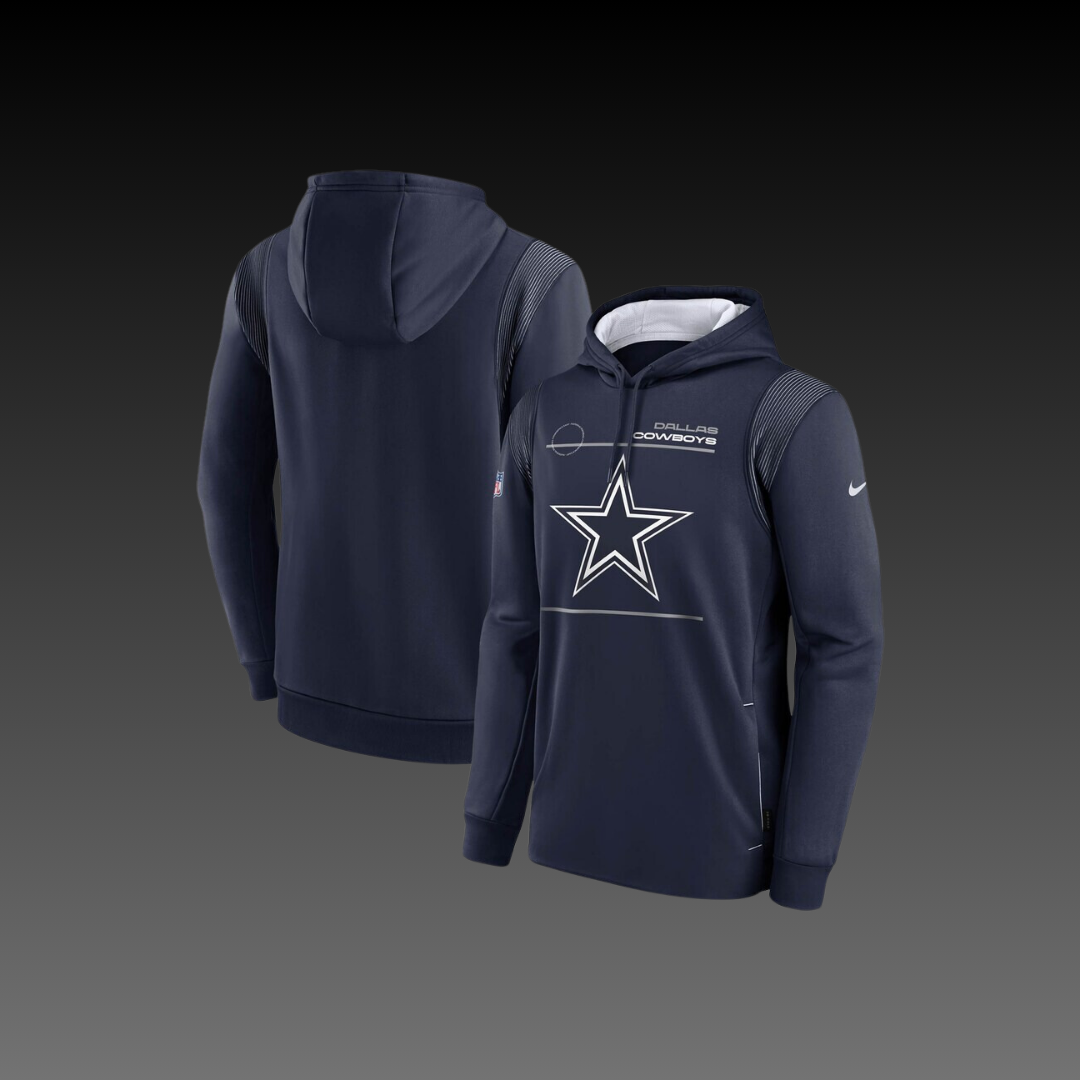 Dallas Cowboys Navy Blue Performance Long Sleeve Pullover Hoodie