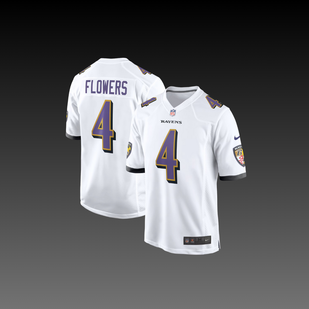 Baltimore Ravens Zay Flowers Jersey White