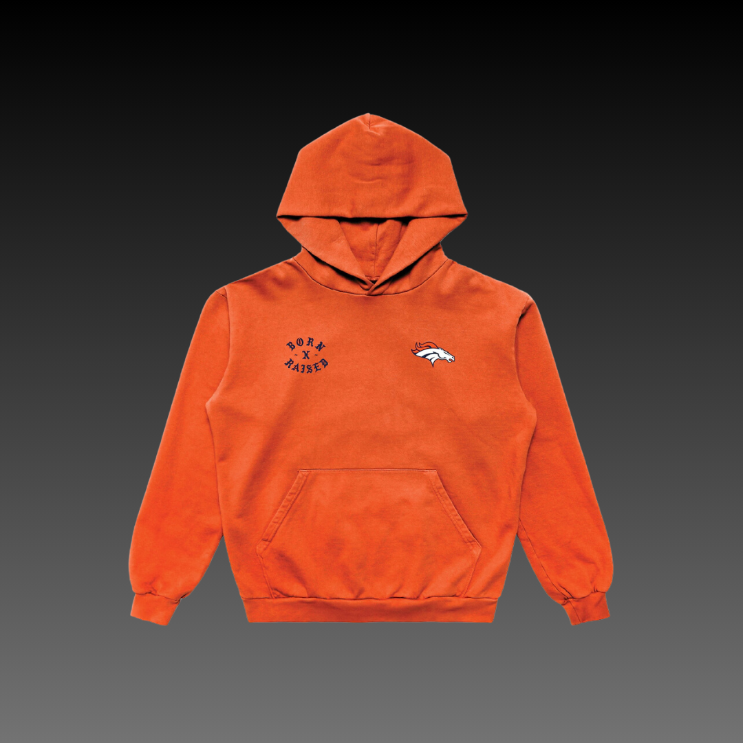 Born x Raised Denver Broncos Orange Hoodie