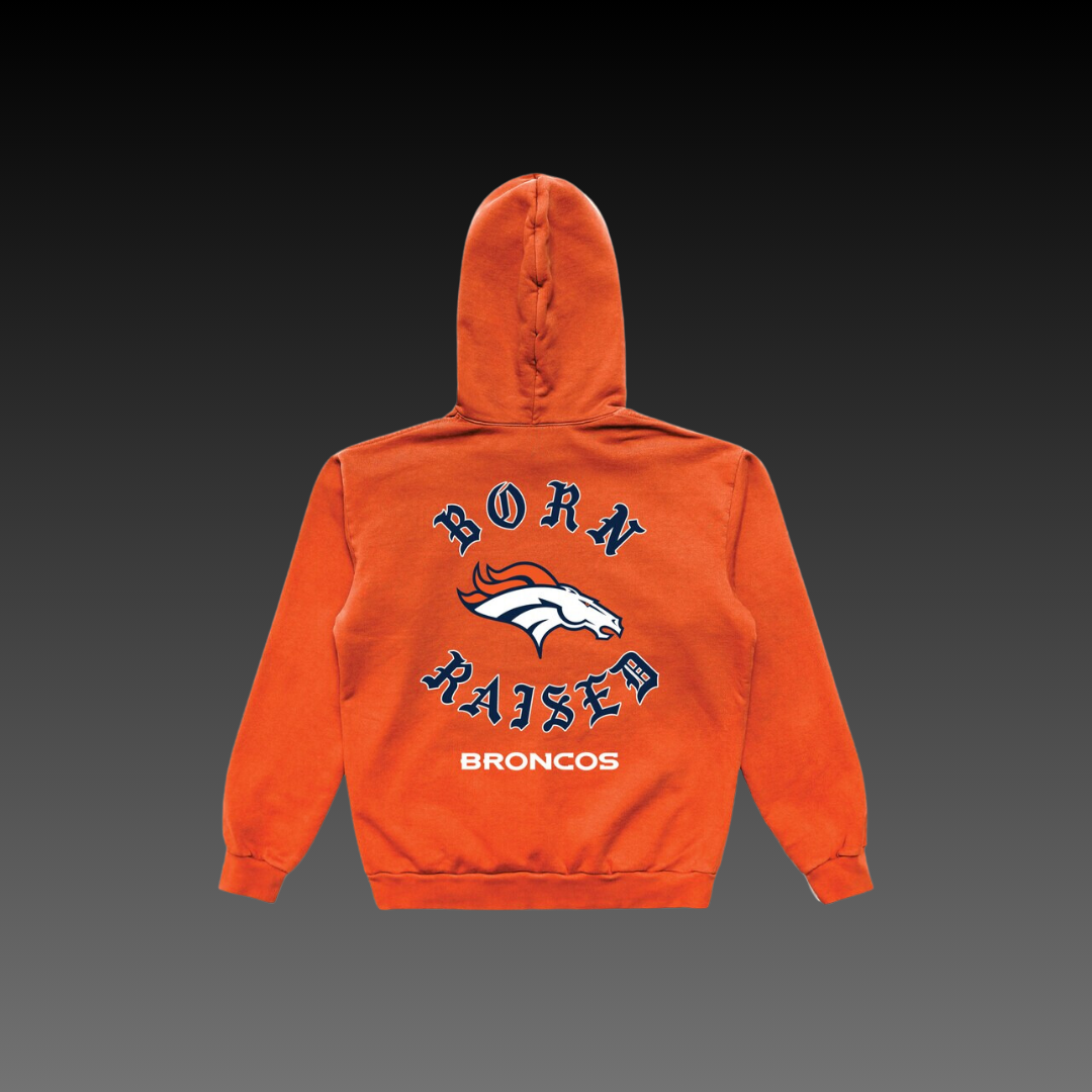 Born x Raised Denver Broncos Orange Hoodie