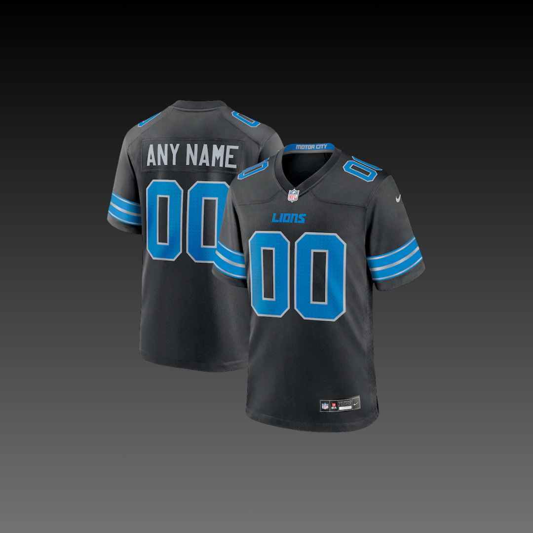 Detroit Lions Custom Jersey Black