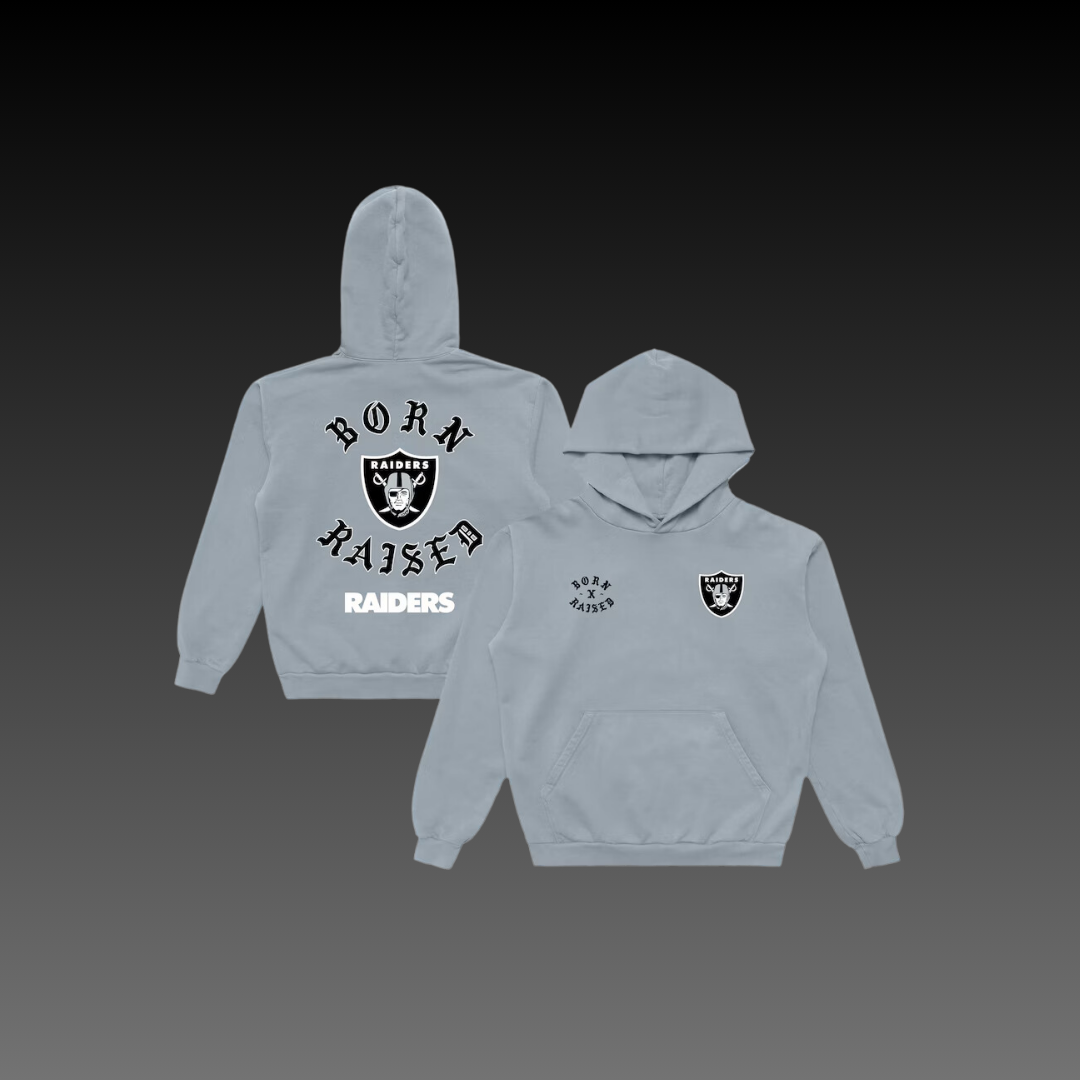 Born x Raised Las Vegas Raiders Cool Grey Hoodie