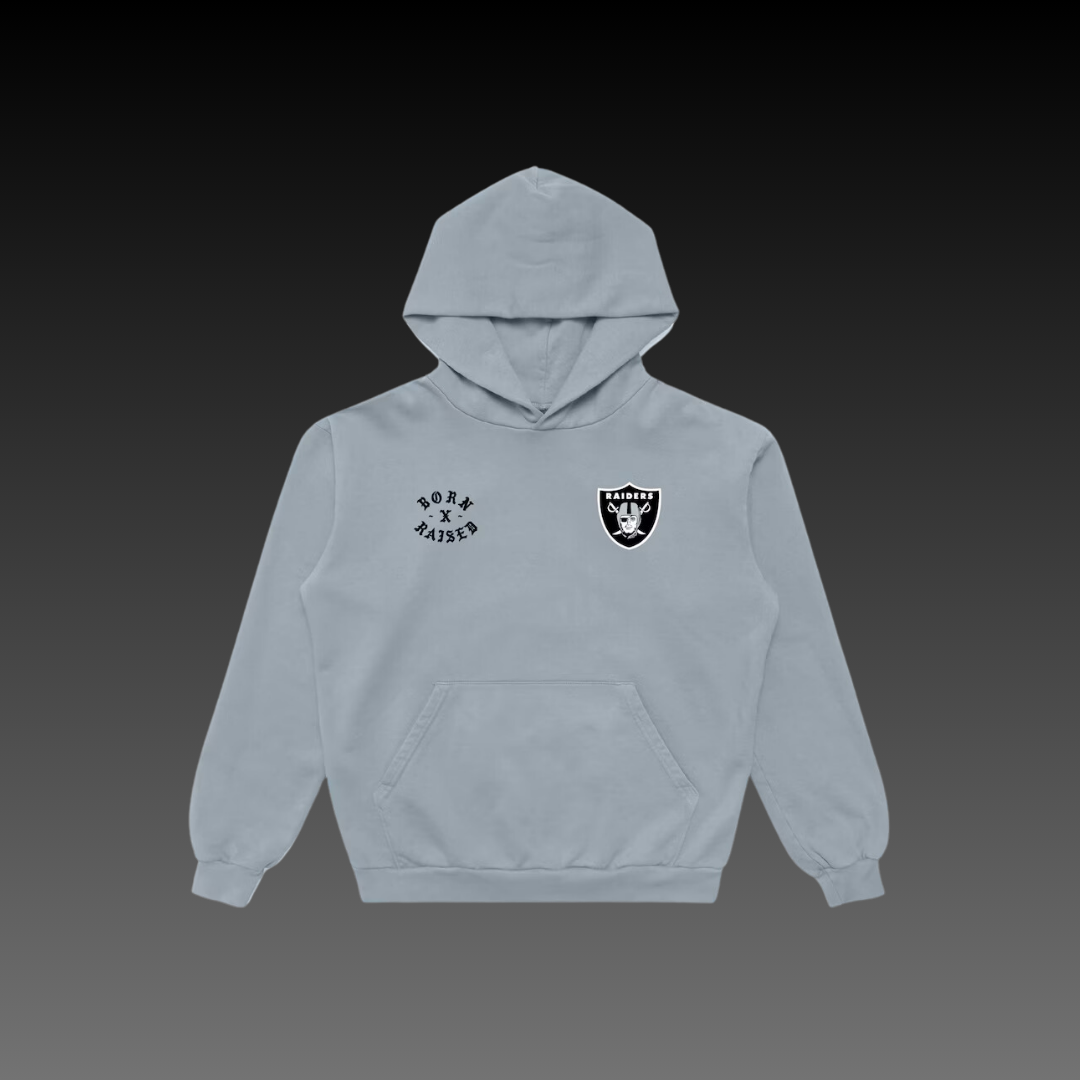 Born x Raised Las Vegas Raiders Cool Grey Hoodie