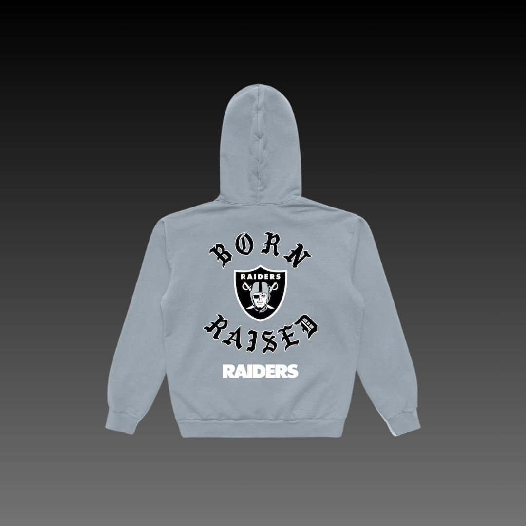 Born x Raised Las Vegas Raiders Cool Grey Hoodie