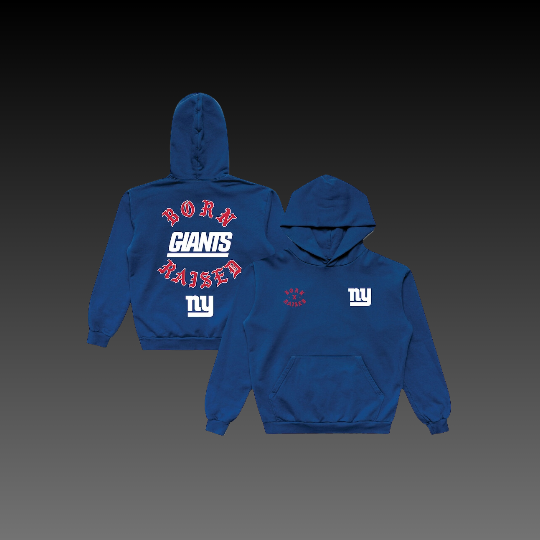 Born x Raised New York Giants Blue Hoodie