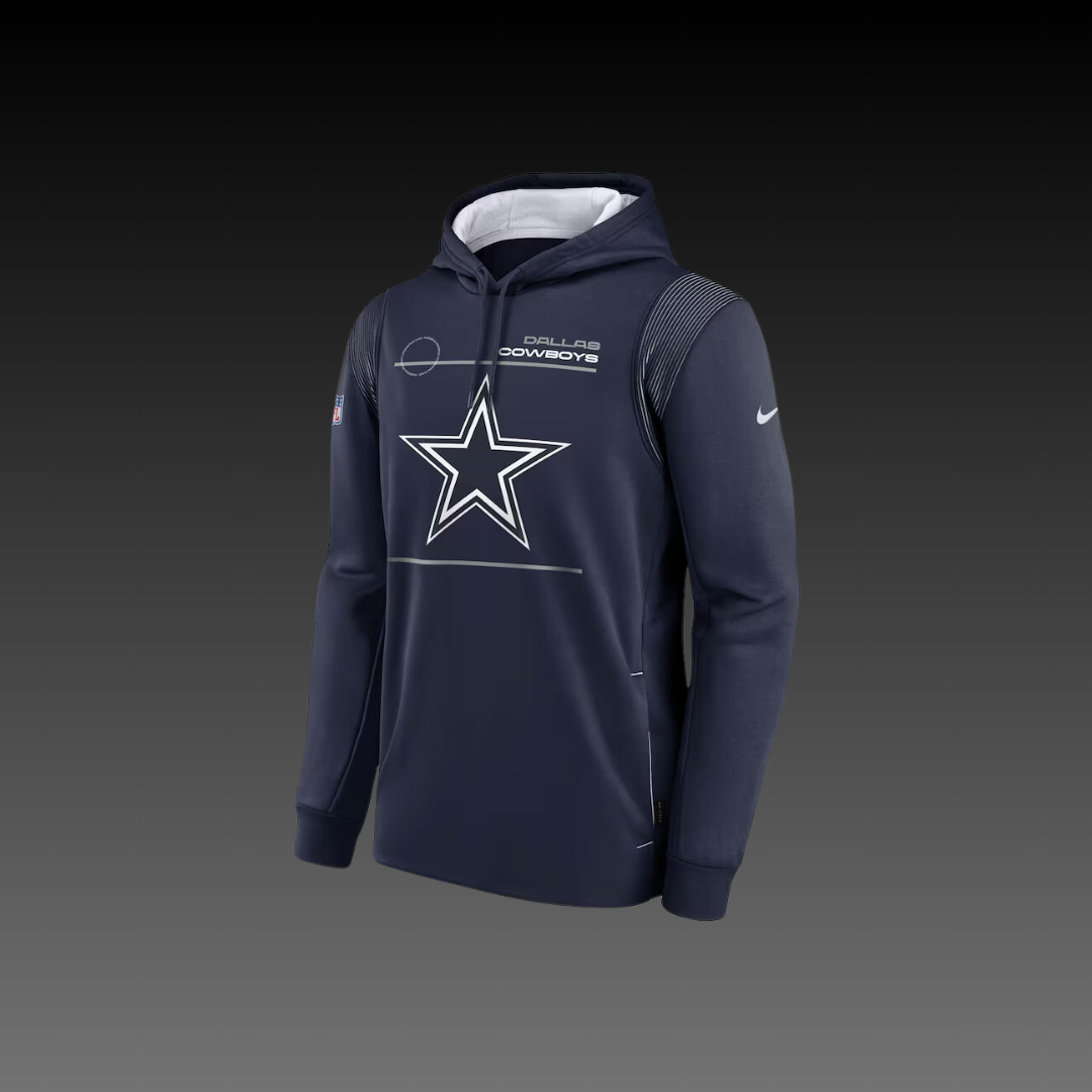 Dallas Cowboys Navy Blue Performance Long Sleeve Pullover Hoodie