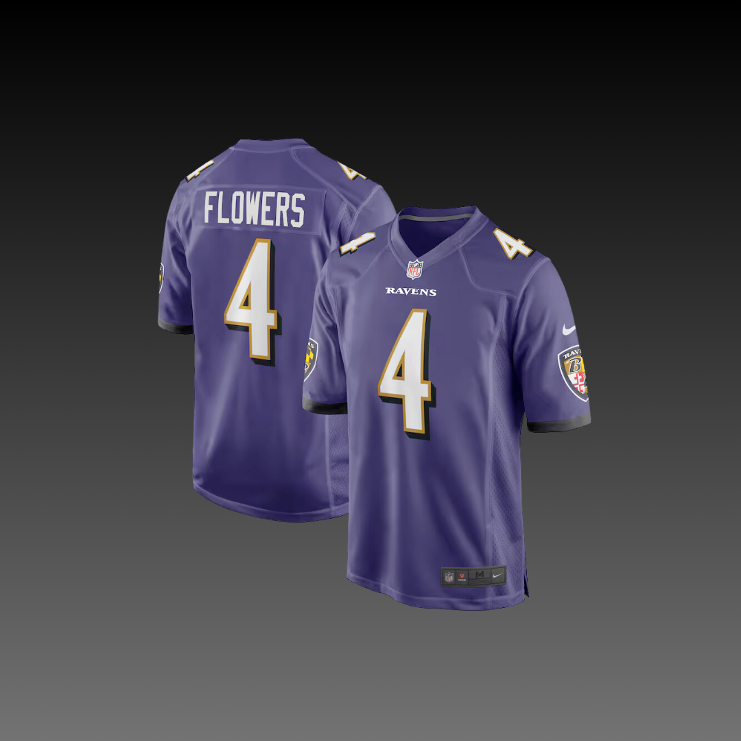 Baltimore Ravens Zay Flowers Jersey Purple