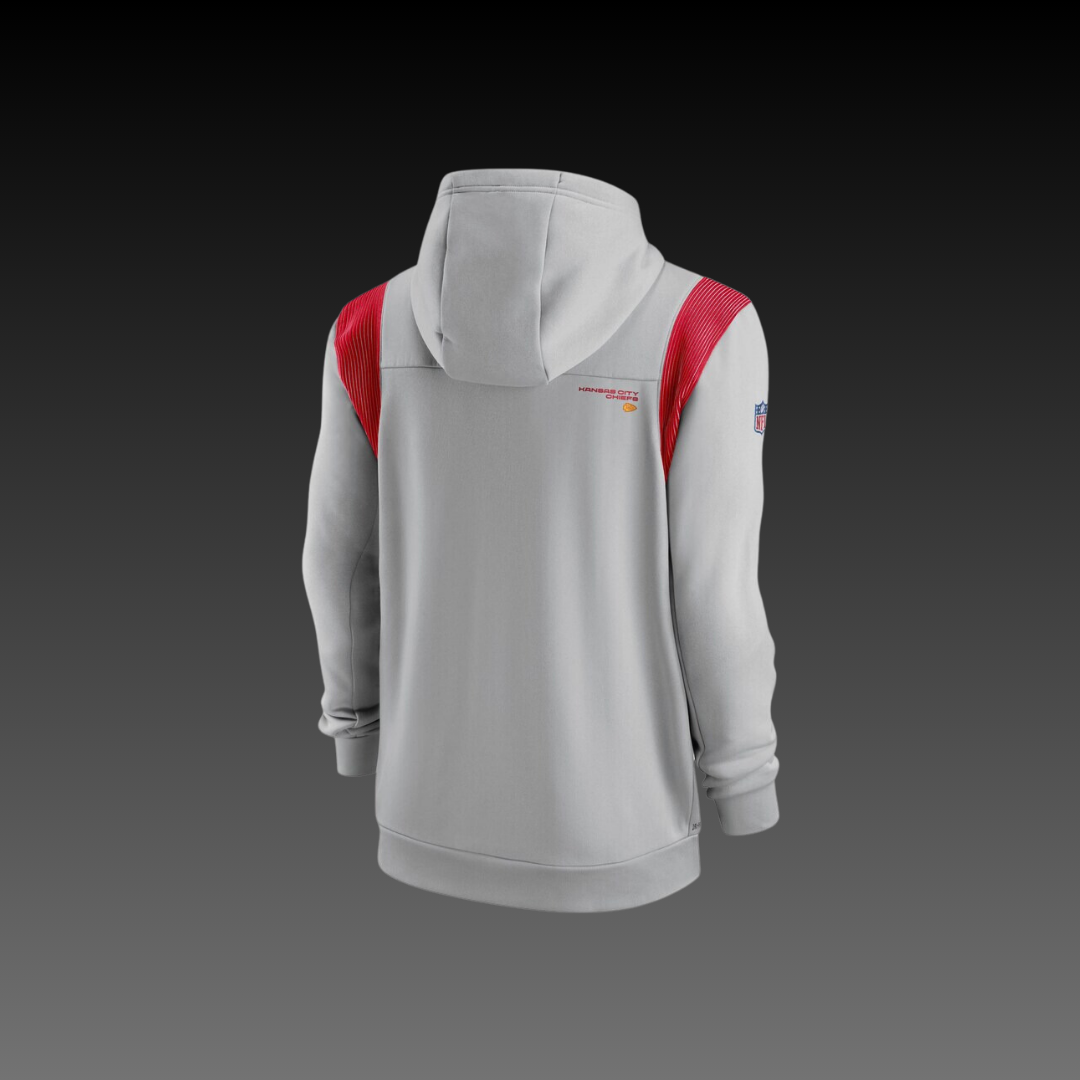 Kansas City Chiefs Grey Performance Full-Zip Hoodie