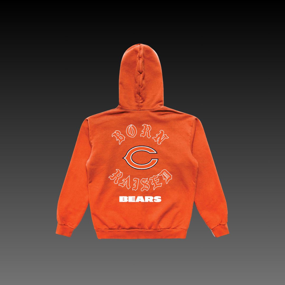 Born x Raised Chicago Bears Orange Hoodie