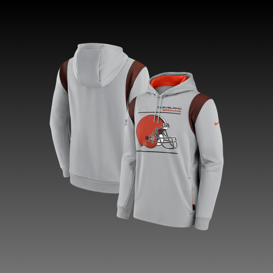 Cleveland Browns Grey Performance Long Sleeve Pullover Hoodie