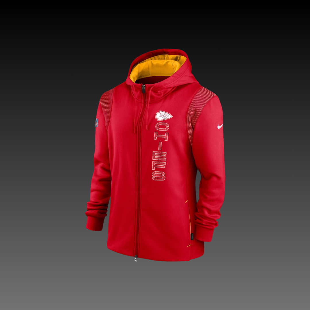 Kansas City Chiefs Red Performance Full-Zip Hoodie