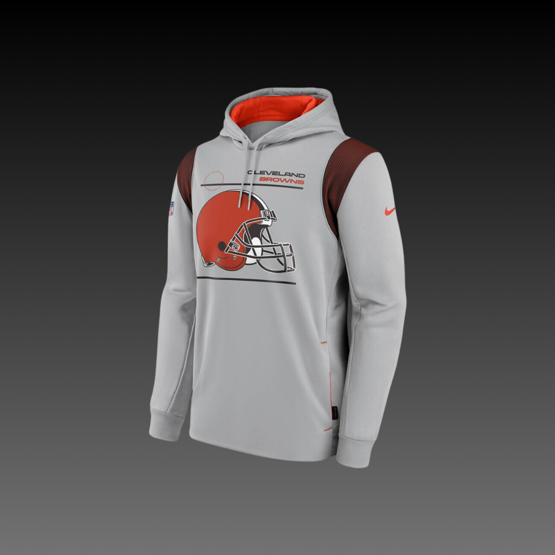 Cleveland Browns Grey Performance Long Sleeve Pullover Hoodie