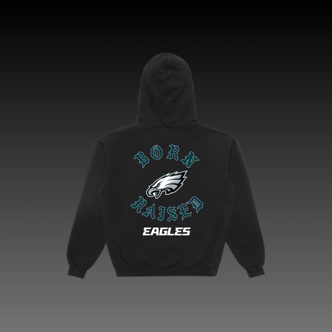 Born x Raised Philadelphia Eagles Black Hoodie